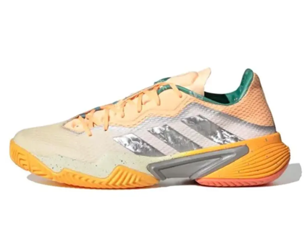 Alternative view of Giày Adidas Barricade 'White Tint Acid Orange' HQ8416