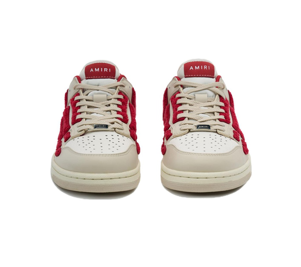 Giày Amiri Skel Top Low ‘White Red Chenille’ PF23MFS008-610 - Ảnh 3