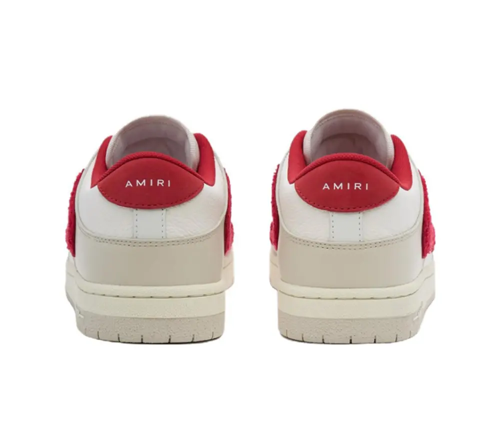 Giày Amiri Skel Top Low ‘White Red Chenille’ PF23MFS008-610 - Ảnh 4