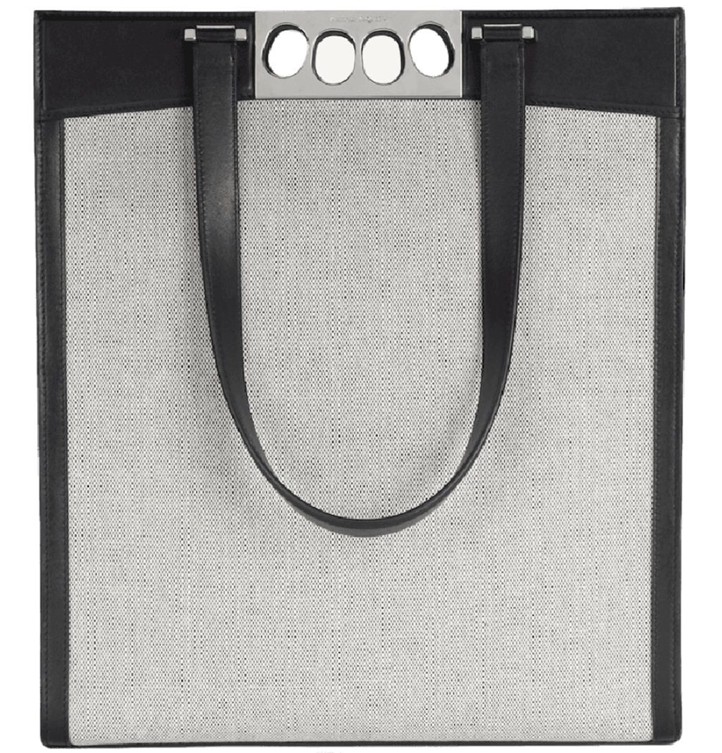 Túi Alexander McQueen Grip Tote 'White Black' 7354831AAN91070