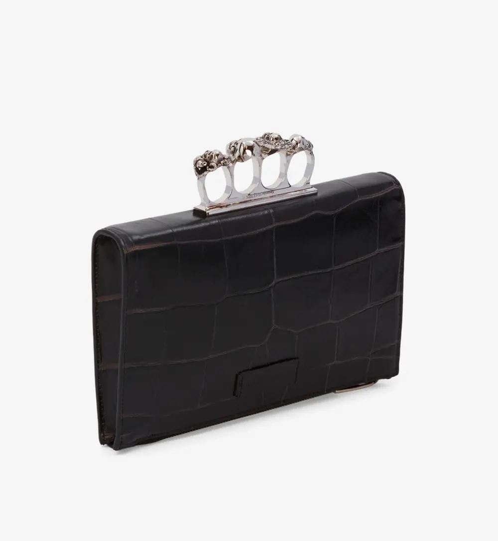 Túi Alexander McQueen Small Knuckle 'Black' 7511851XM0Y1000 - Ảnh 4