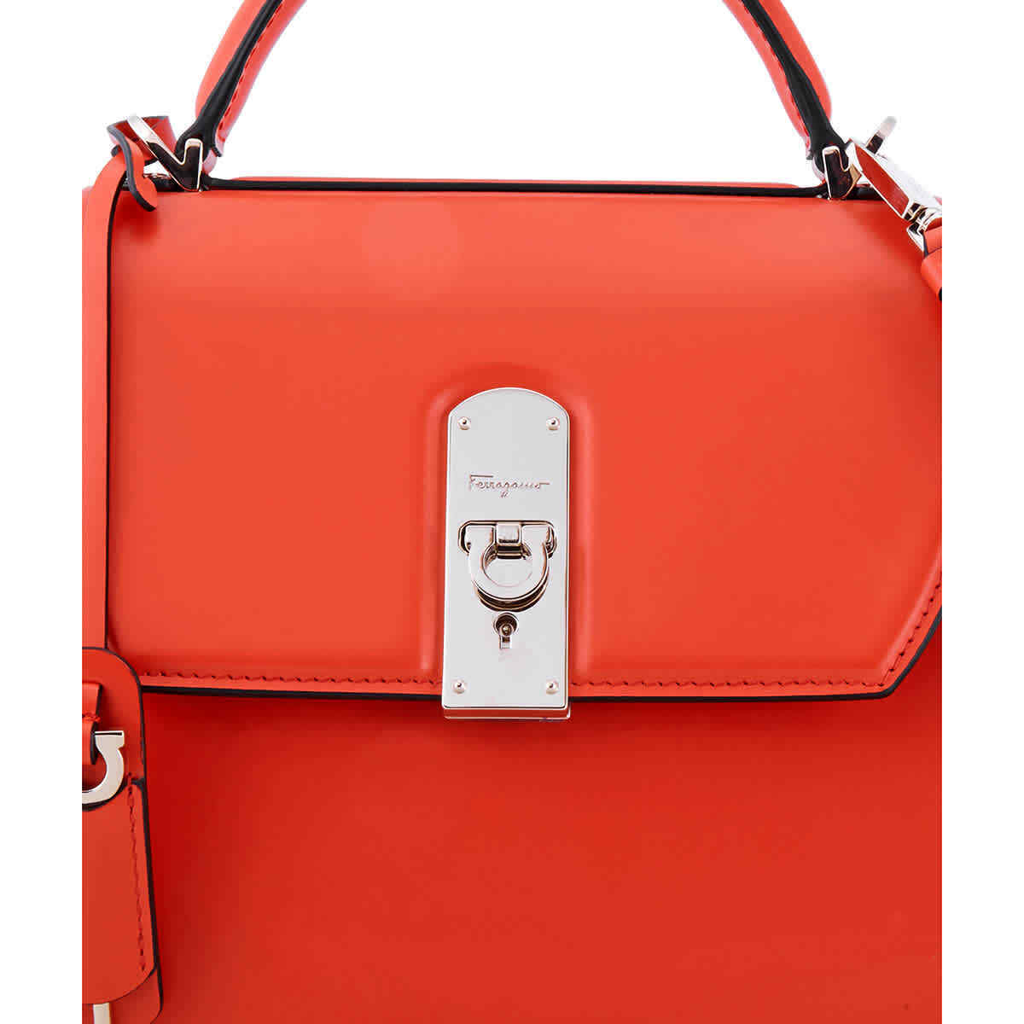 Túi Nữ Salvatore Ferragamo Boxyz Leather 'Coral' 21H645-723981 - Ảnh 4
