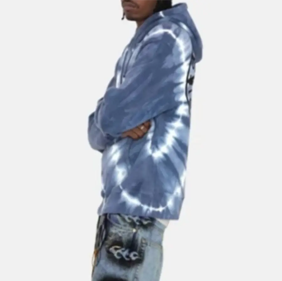Áo Stussy x Dries Van Noten Tie Dye Hoodie ‘Blue’ - Ảnh 3