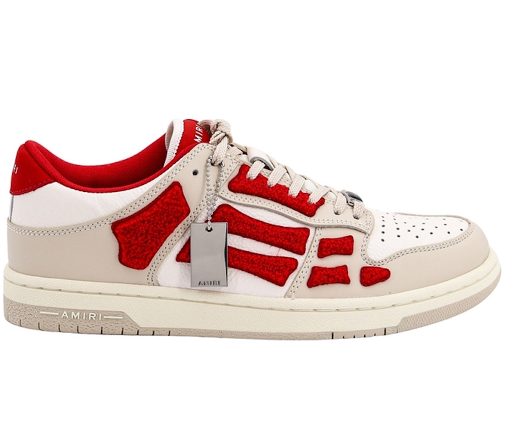 Giày Amiri Skel Top Low ‘White Red Chenille’ PF23MFS008-610