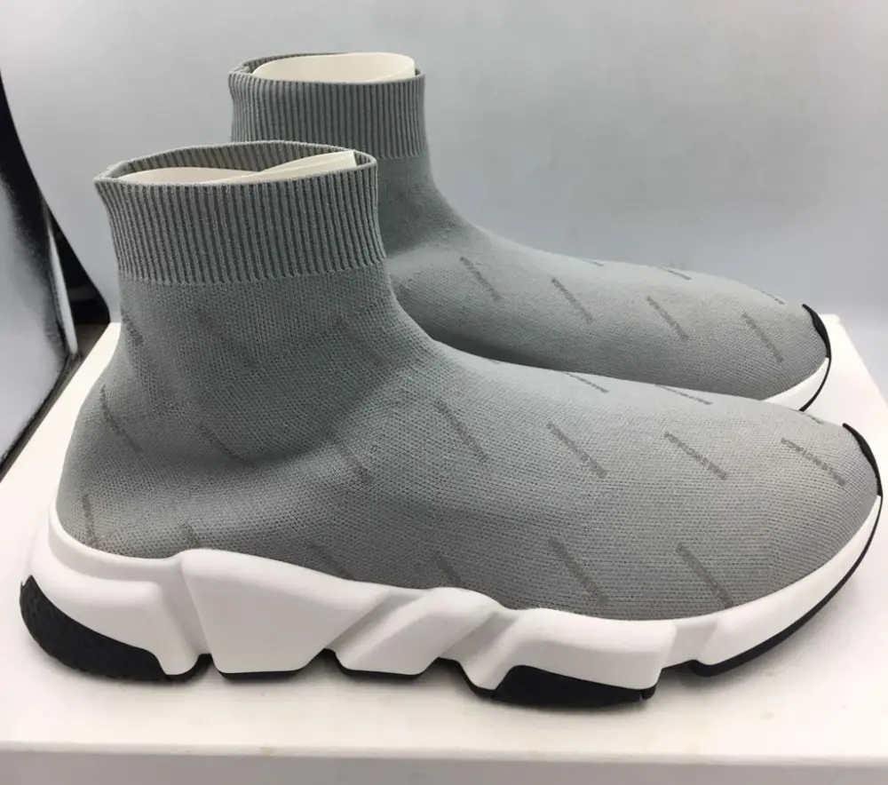 Giày Balenciaga Speed Trainer 'Grey Logo' 512527W06501224 - Ảnh 3