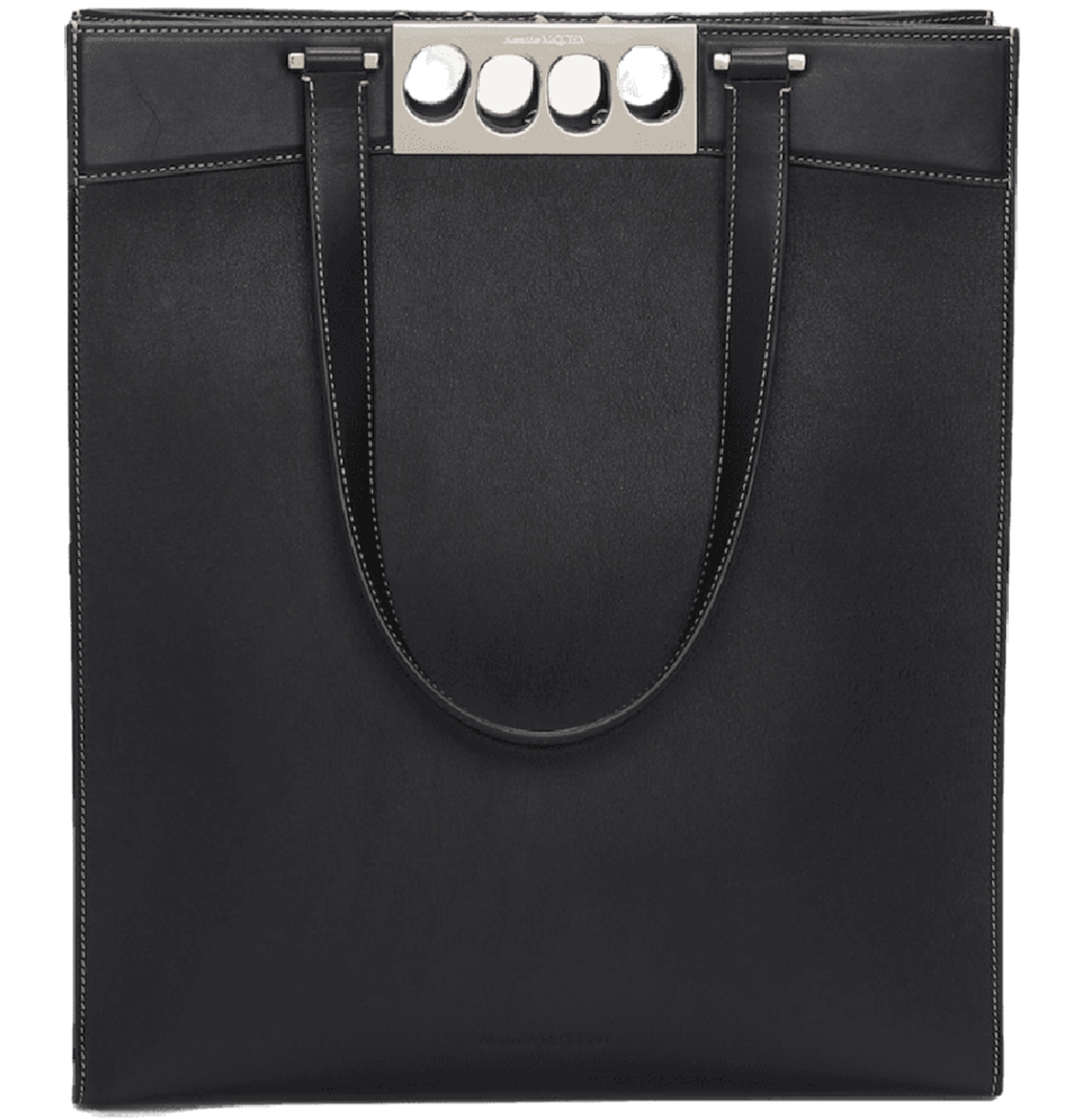Túi Alexander McQueen Grip Tote Bag 'Black' 7263081AAD01000