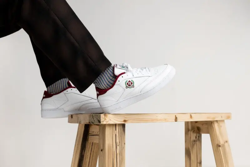 Giày Reebok Club C 85 ‘White Classic Burgundy’ H05810 - Ảnh 4