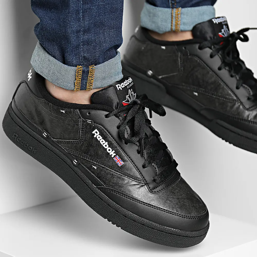 Giày Reebok Unisex Club C 85 GY8790 Black Tennis Athletic GY8790 - Ảnh 3