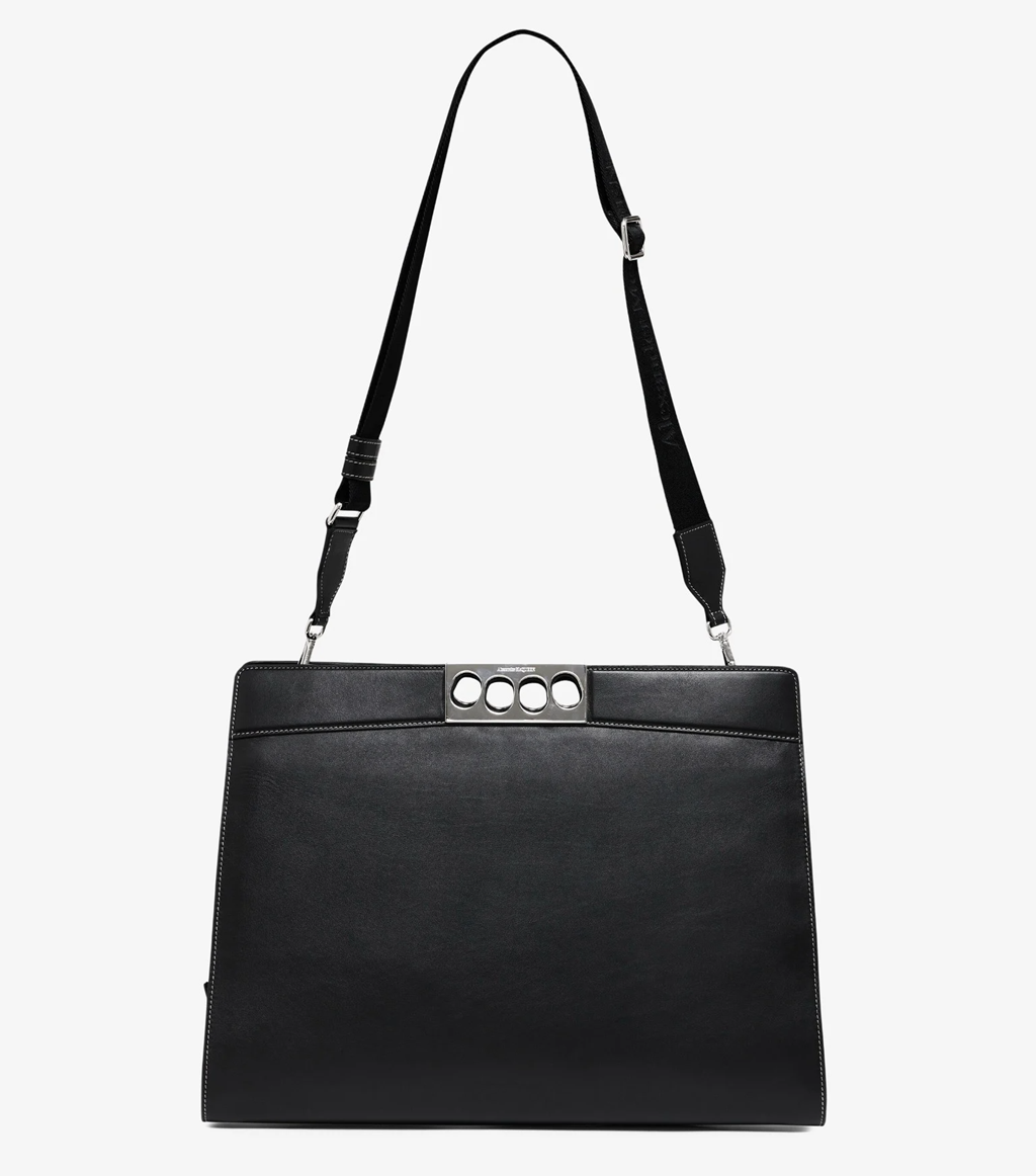 Túi Alexander McQueen Grip 24h Bag 'Black' 7478371AAN81000 - Ảnh 3