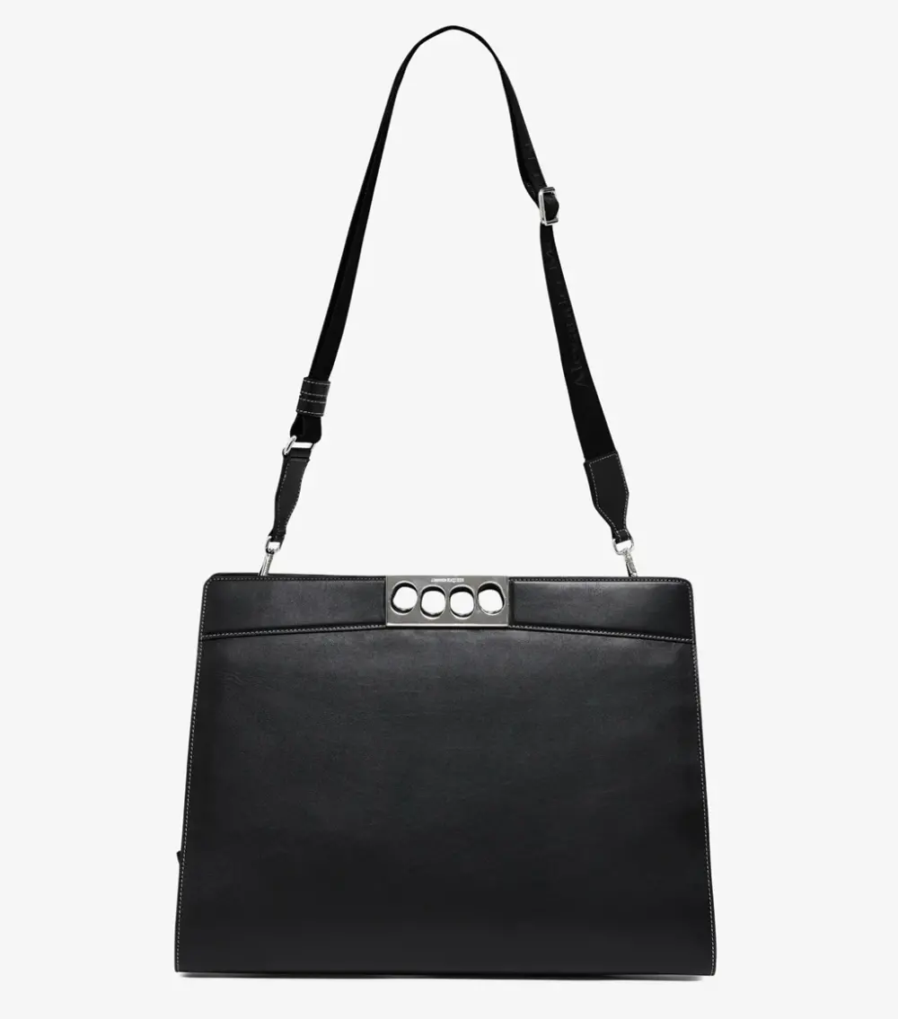 Túi Alexander McQueen Grip 24h Bag 'Black' 7478371AAN81000 - Ảnh 3
