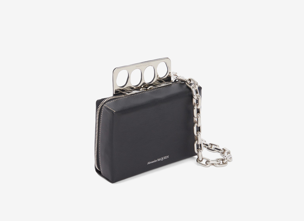 Túi Alexander McQueen Grip Mini Bag 'Black' 7263131AAD01000 - Ảnh 3