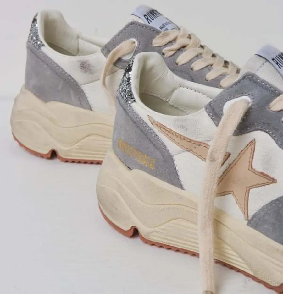 Alternative view of Giày Golden Goose Running Sole 'Silver White Cream' GWF00126-F004174-60405