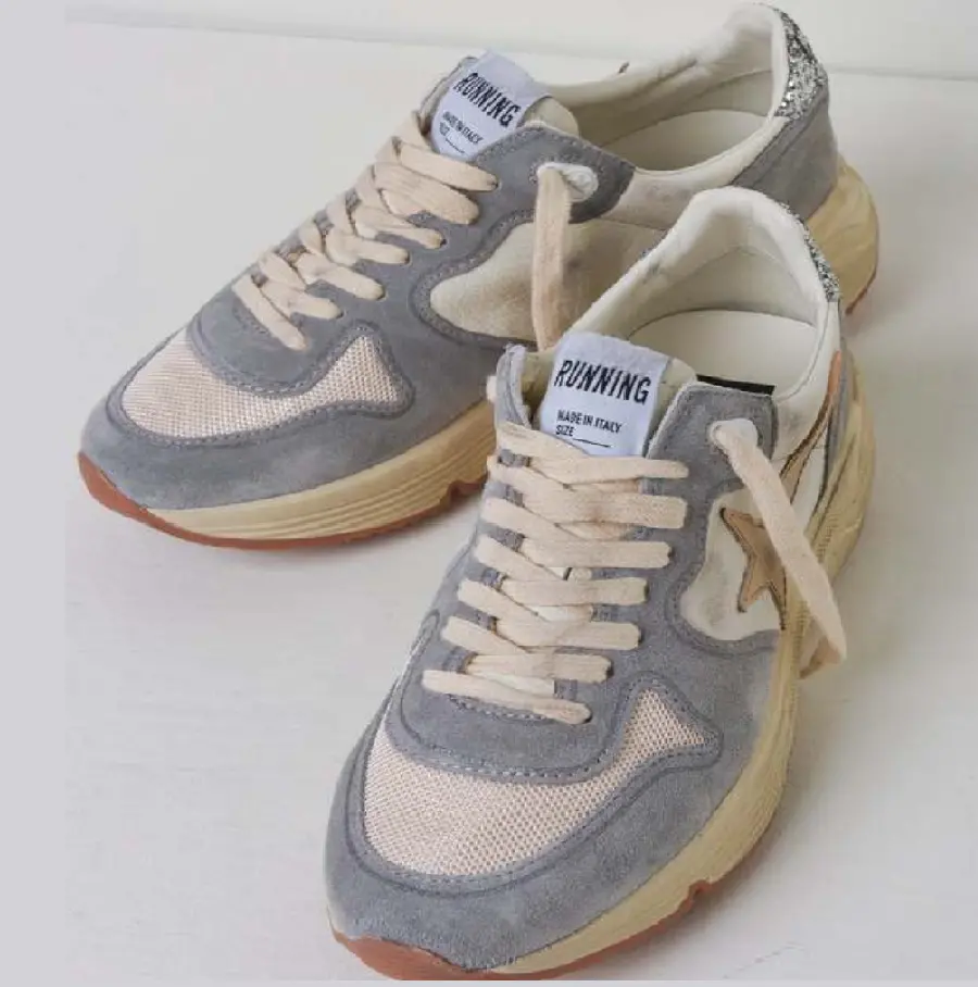 Giày Golden Goose Running Sole 'Silver White Cream' GWF00126-F004174-60405 - Ảnh 4
