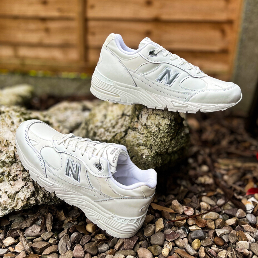 Giày New Balance 991 MiUK 'White Grey' M991TW - Ảnh 4