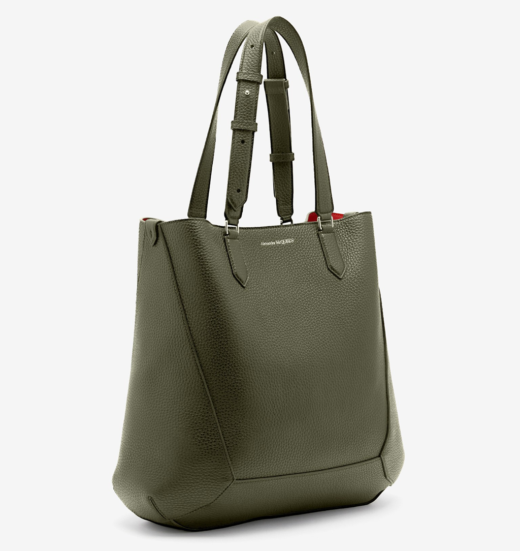 Túi Alexander McQueen Edge Medium 'Khaki' 7623421AAPO2840 - Ảnh 2