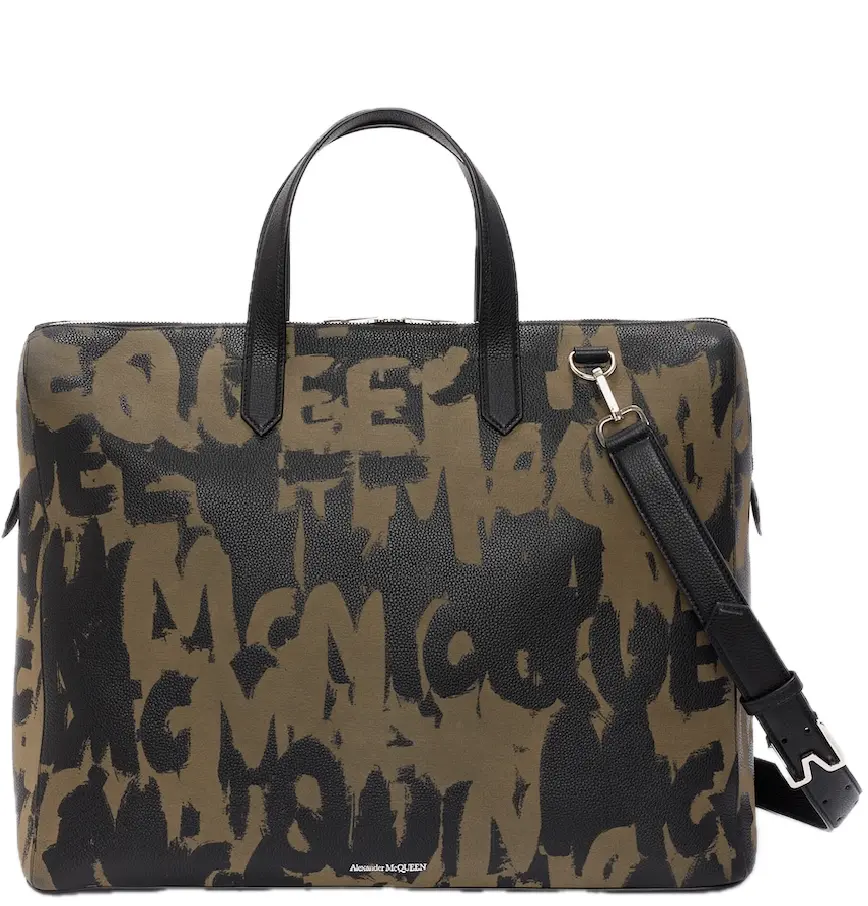 Túi Alexander McQueen Tote Bag 'Black Beige' 7262781AALB1062