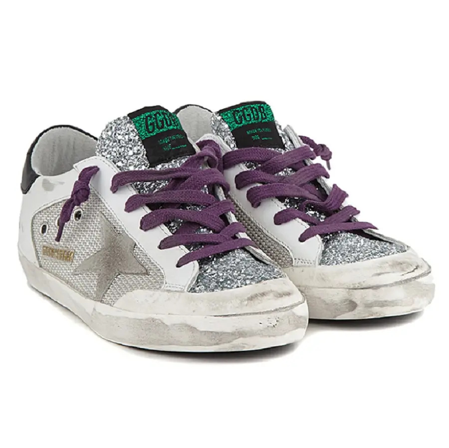 Giày Golden Goose 'Grey White' G34WS590-O53 - Ảnh 4