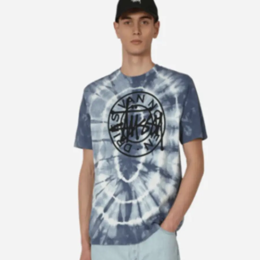 Áo Stussy x Dries Van Noten Tie Dye Tee ‘Blue’ - Ảnh 4