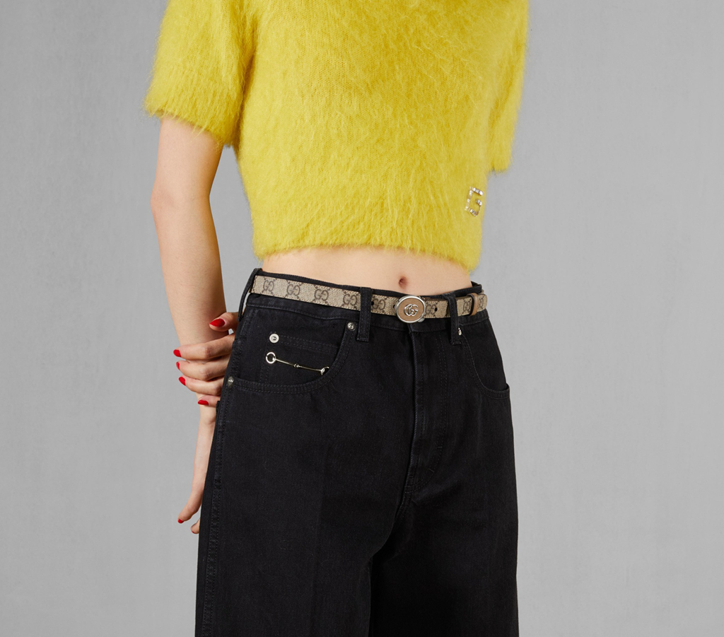 Thắt Lưng Gucci Petite GG Thin 'Beige Ebony' 760132-92TIN-9770 - Ảnh 2