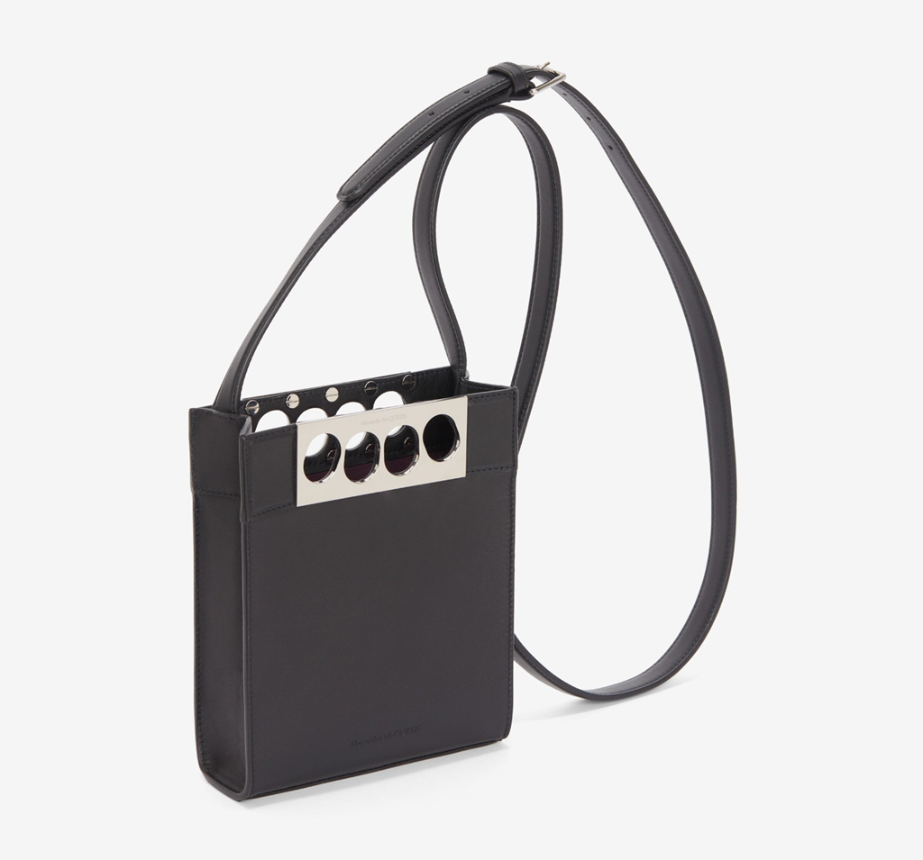 Túi Alexander McQueen Mini Tote Bag 'Black' 7263101AAD01000 - Ảnh 4