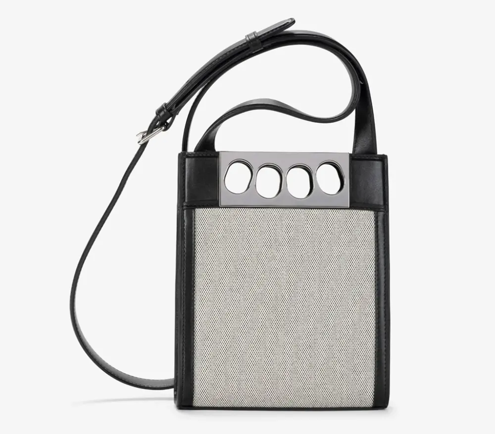 Túi Alexander McQueen Grip Mini Tote 'Black' 7354881AAOA1070 - Ảnh 3