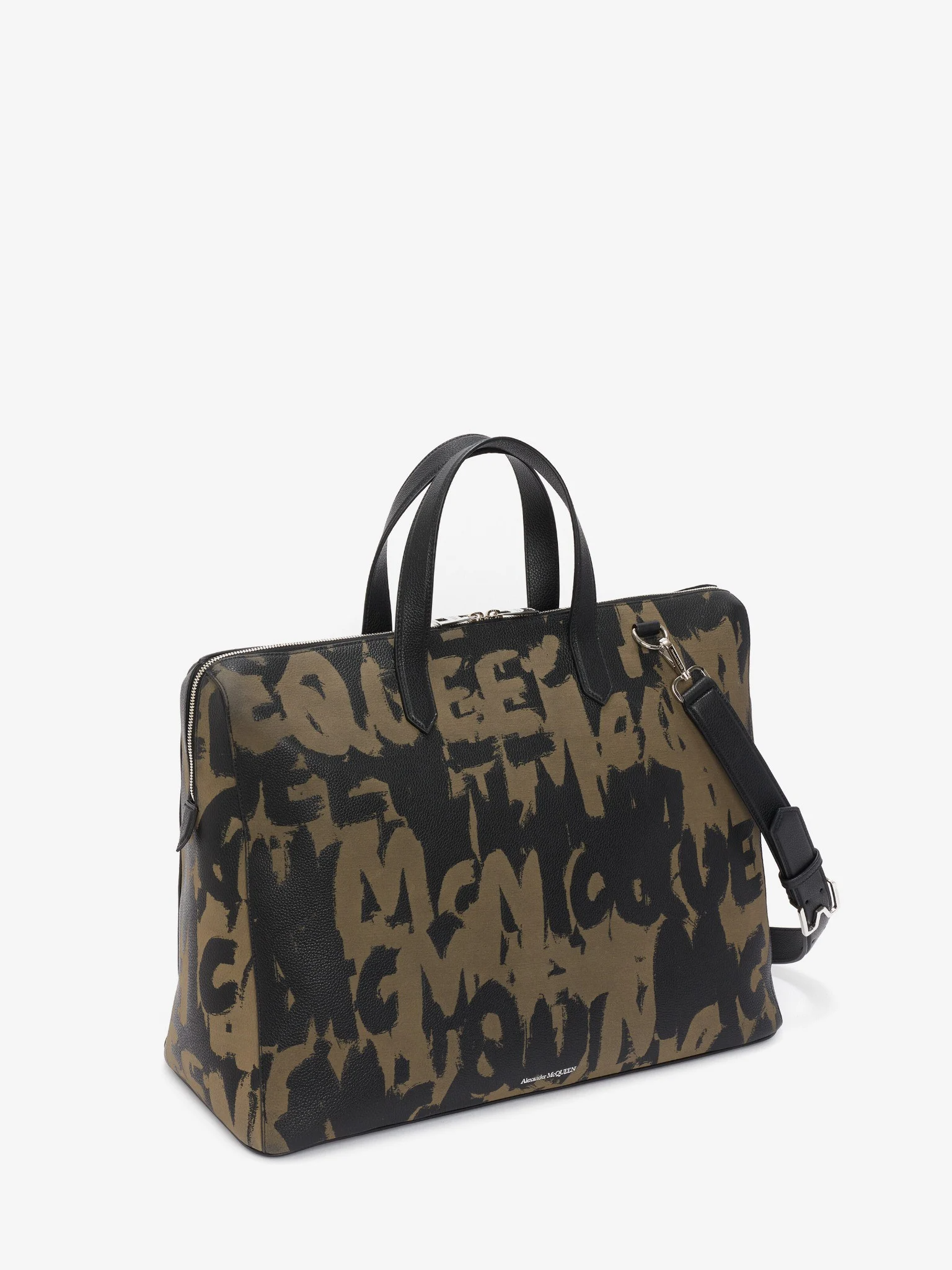 Túi Alexander McQueen Tote Bag 'Black Beige' 7262781AALB1062 - Ảnh 2