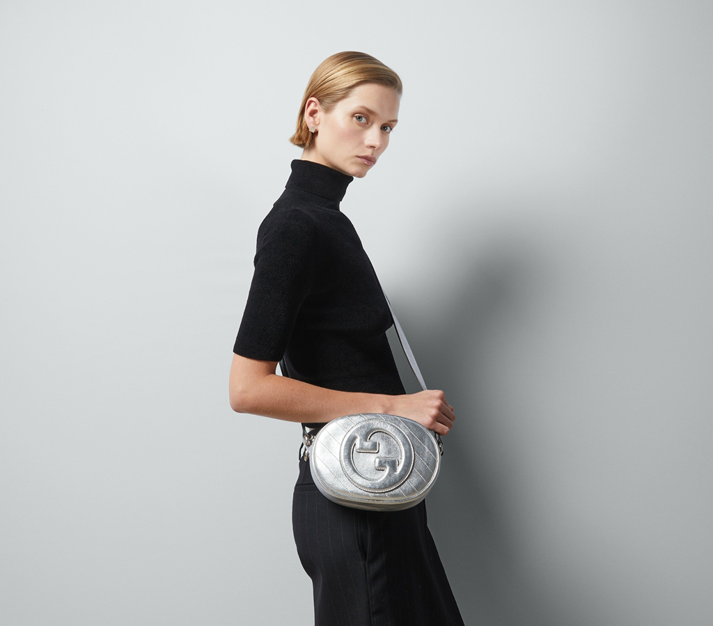 Túi Gucci Blondie Mini Shoulder Bag 'Silver' 760175-AACBO-8106 - Ảnh 2