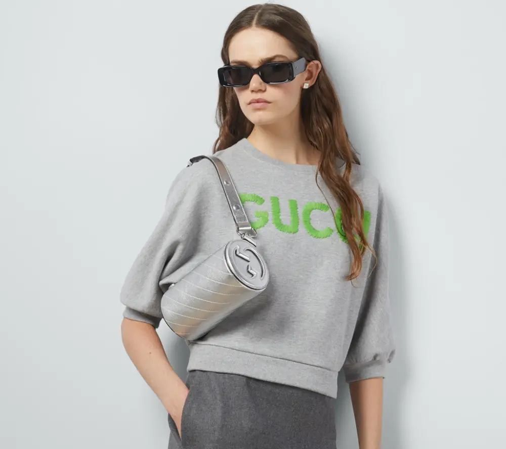 Túi Gucci Blondie Mini Shoulder Bag 'Silver' 760170-AACBO-8106 - Ảnh 3