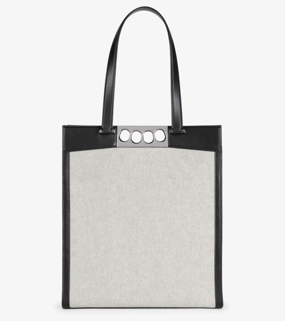 Alternative view of Túi Alexander McQueen Grip Tote 'White Black' 7354831AAN91070