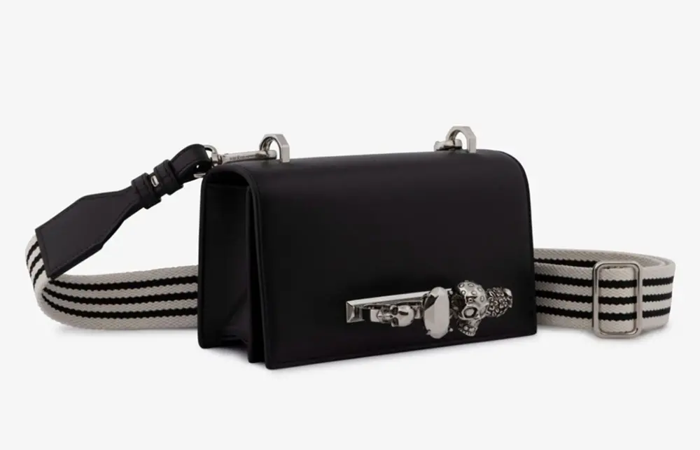 Túi Alexander McQueen Satchel 'Black' 7478331AAN51000 - Ảnh 4