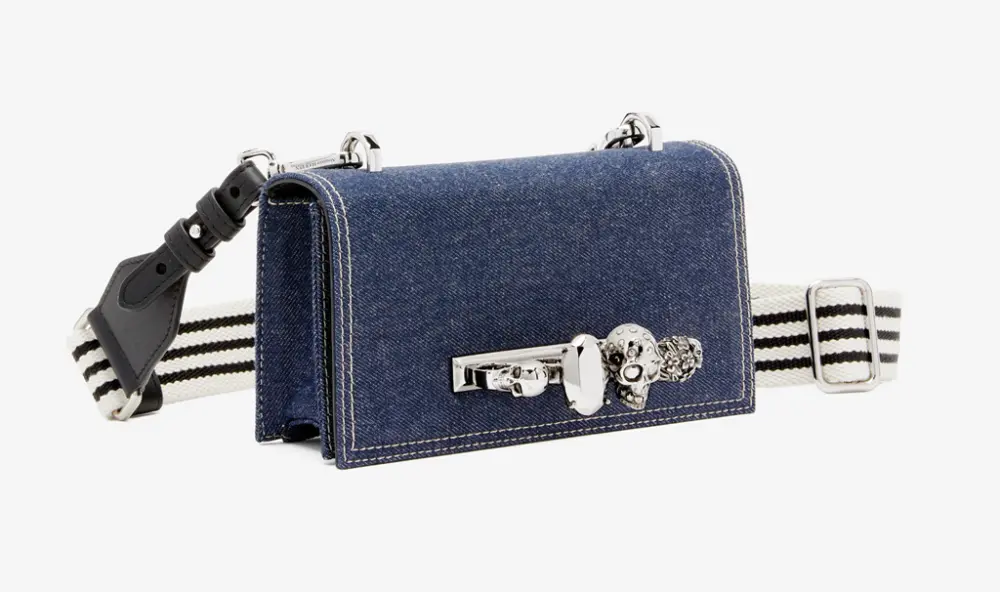Alternative view of Túi Alexander McQueen Satchel 'Denim' 7478331AAPN4162