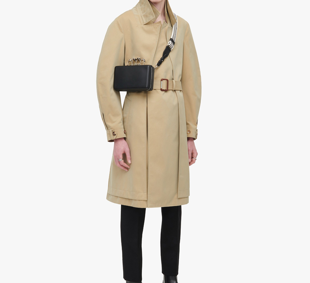 Túi Alexander McQueen Twisted 'Black' 7478351AAN51000 - Ảnh 2