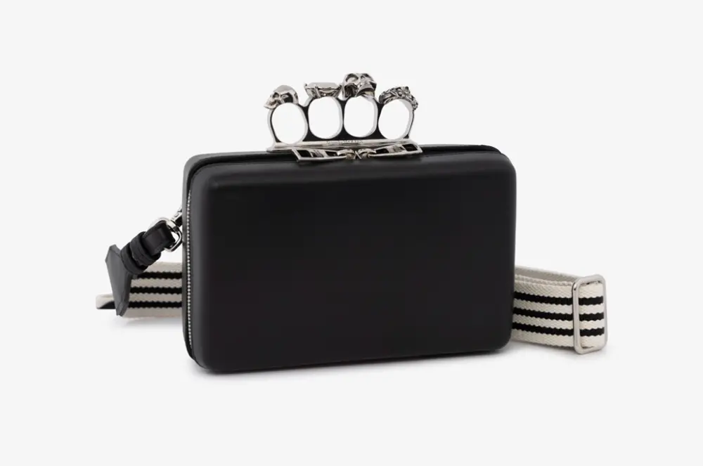 Túi Alexander McQueen Twisted 'Black' 7478351AAN51000 - Ảnh 4