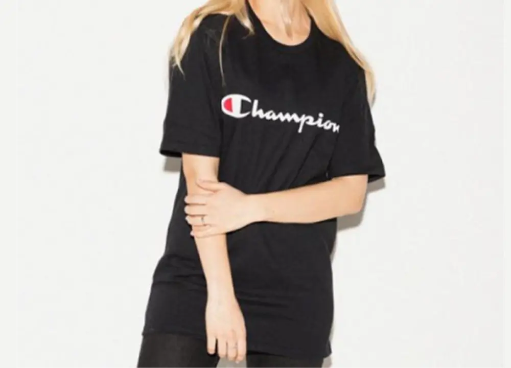 Áo Champion Classic Graphic Logo Jersey T-Shirt Black GT23H - Ảnh 3