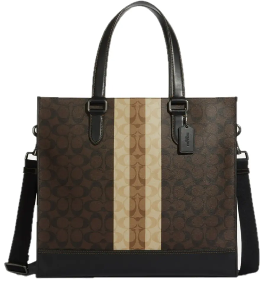 Túi Coach Graham Varsity Stripe ‘Gunmetal’ 6707-QBMAA