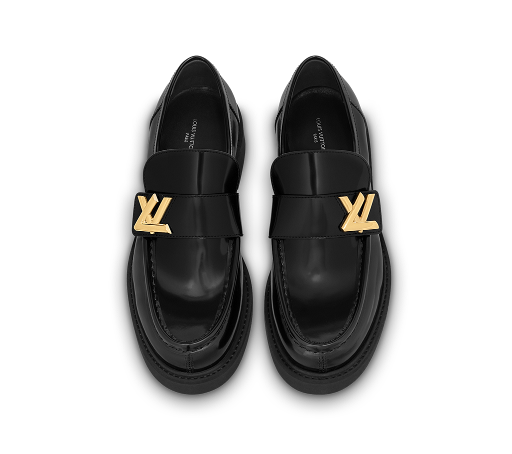 Giày Louis Vuitton Academy Flat Loafer 'Black' 1ABPBT - Ảnh 3