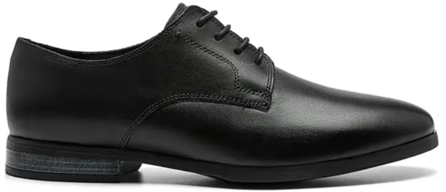 Giày Clarks Leather Lace-Up 'Black' 261691707