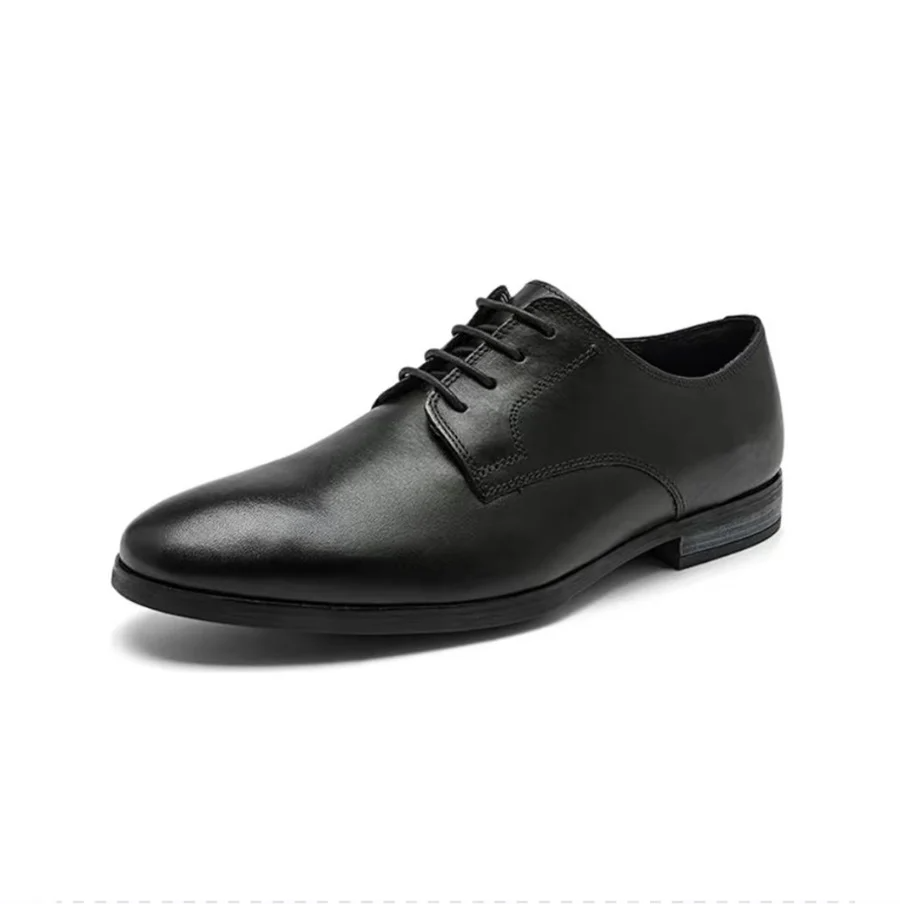 Giày Clarks Leather Lace-Up 'Black' 261691707 - Ảnh 2