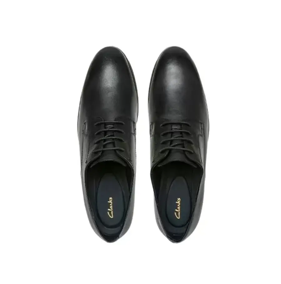 Giày Clarks Leather Lace-Up 'Black' 261691707 - Ảnh 4