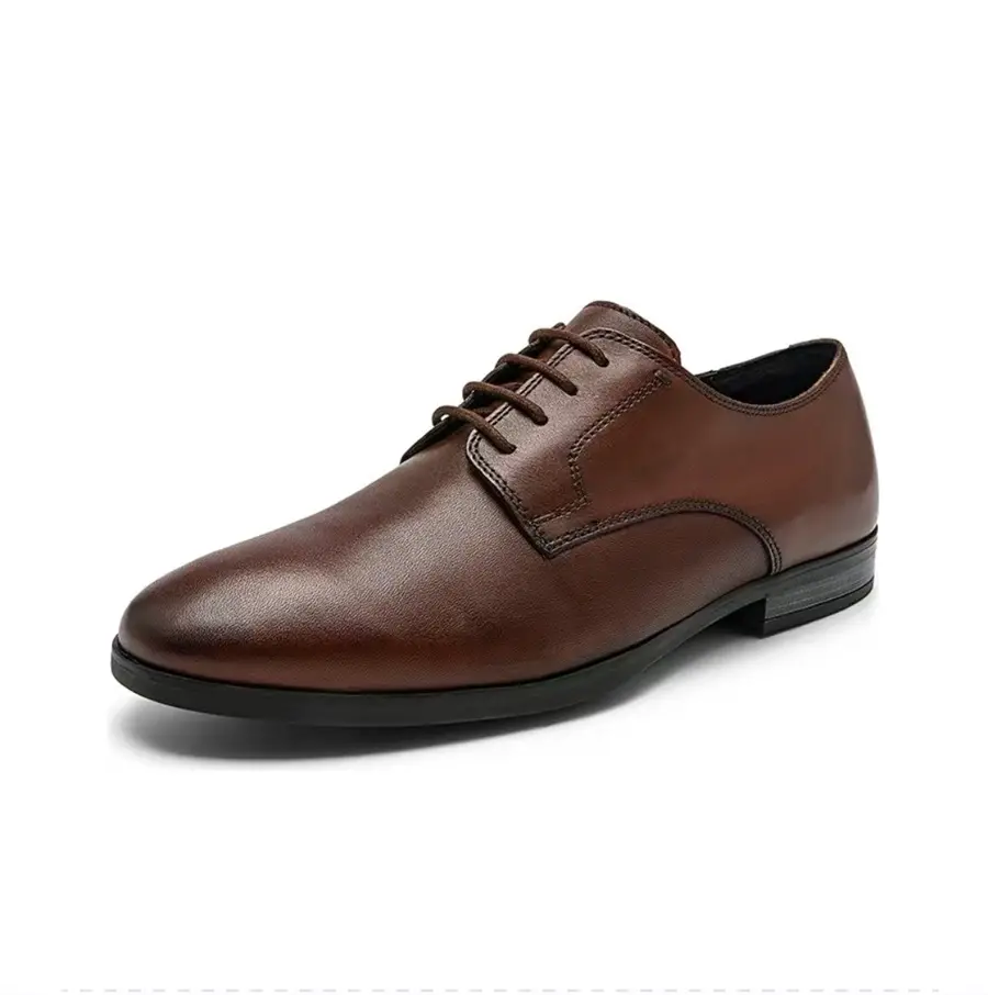Giày Clarks Leather Lace-Up 'Brown' 261691737 - Ảnh 4