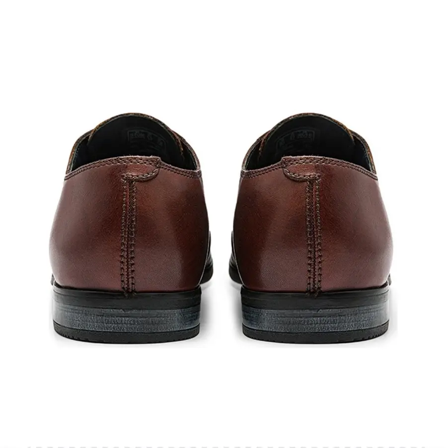 Giày Clarks Leather Lace-Up 'Brown' 261691737 - Ảnh 3