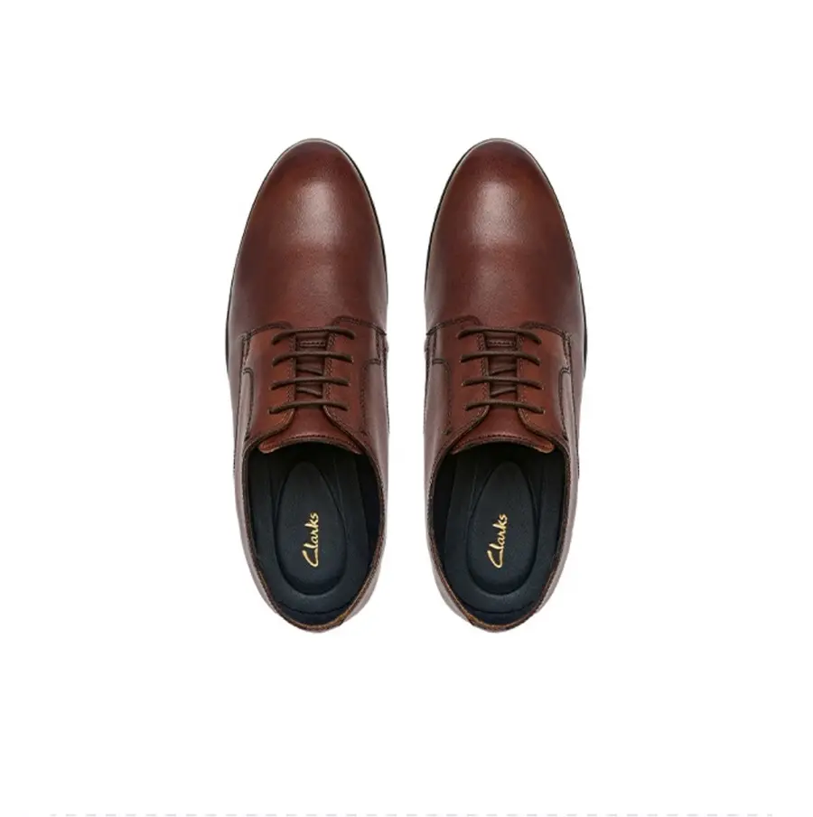 Alternative view of Giày Clarks Leather Lace-Up 'Brown' 261691737