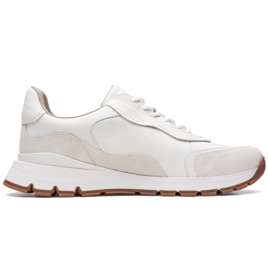 Giày Clarks Cow Leather Retro 'White' 261675217