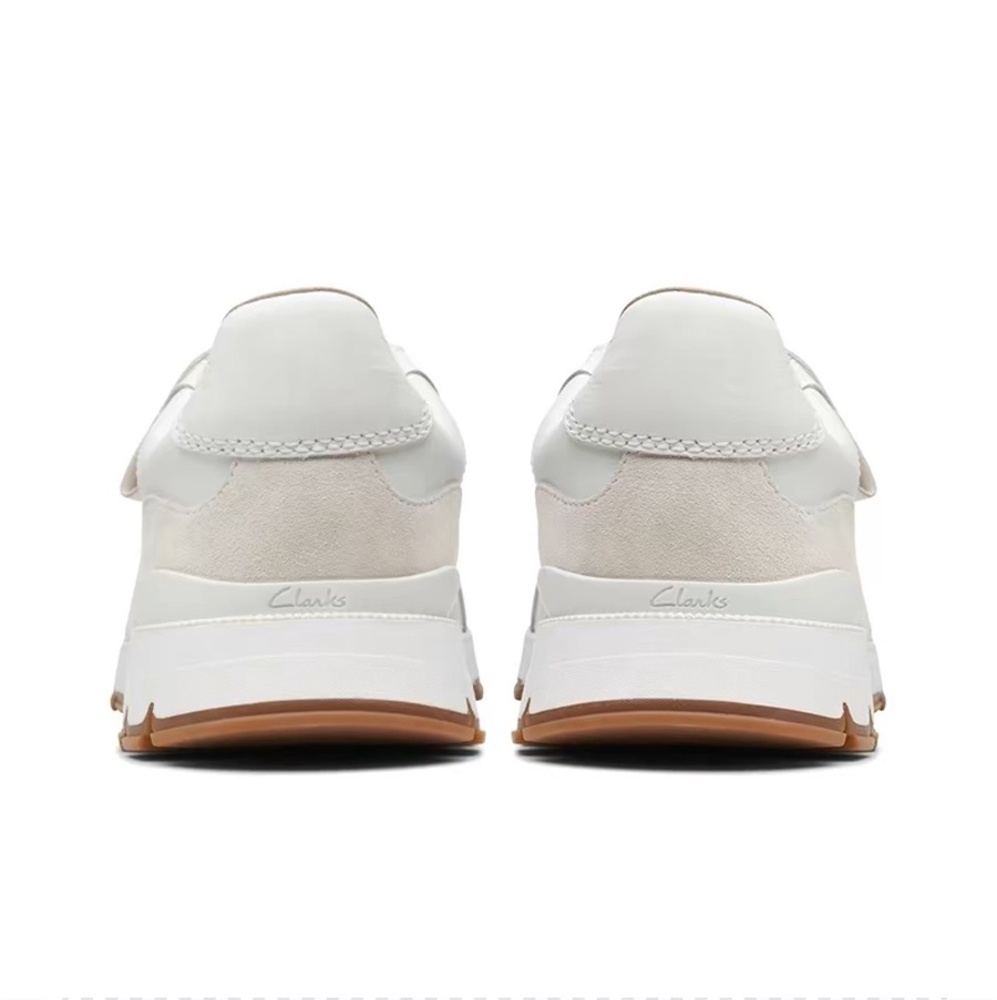 Giày Clarks Cow Leather Retro 'White' 261675217 - Ảnh 3