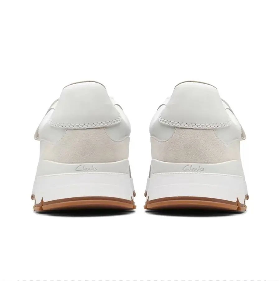 Giày Clarks Cow Leather Retro 'White' 261675217 - Ảnh 3