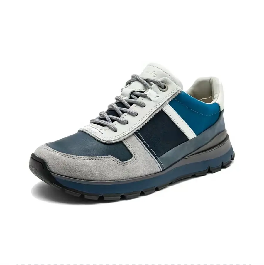 Giày Clarks Cow Leather Low-Top 'Blue' 261675197 - Ảnh 4