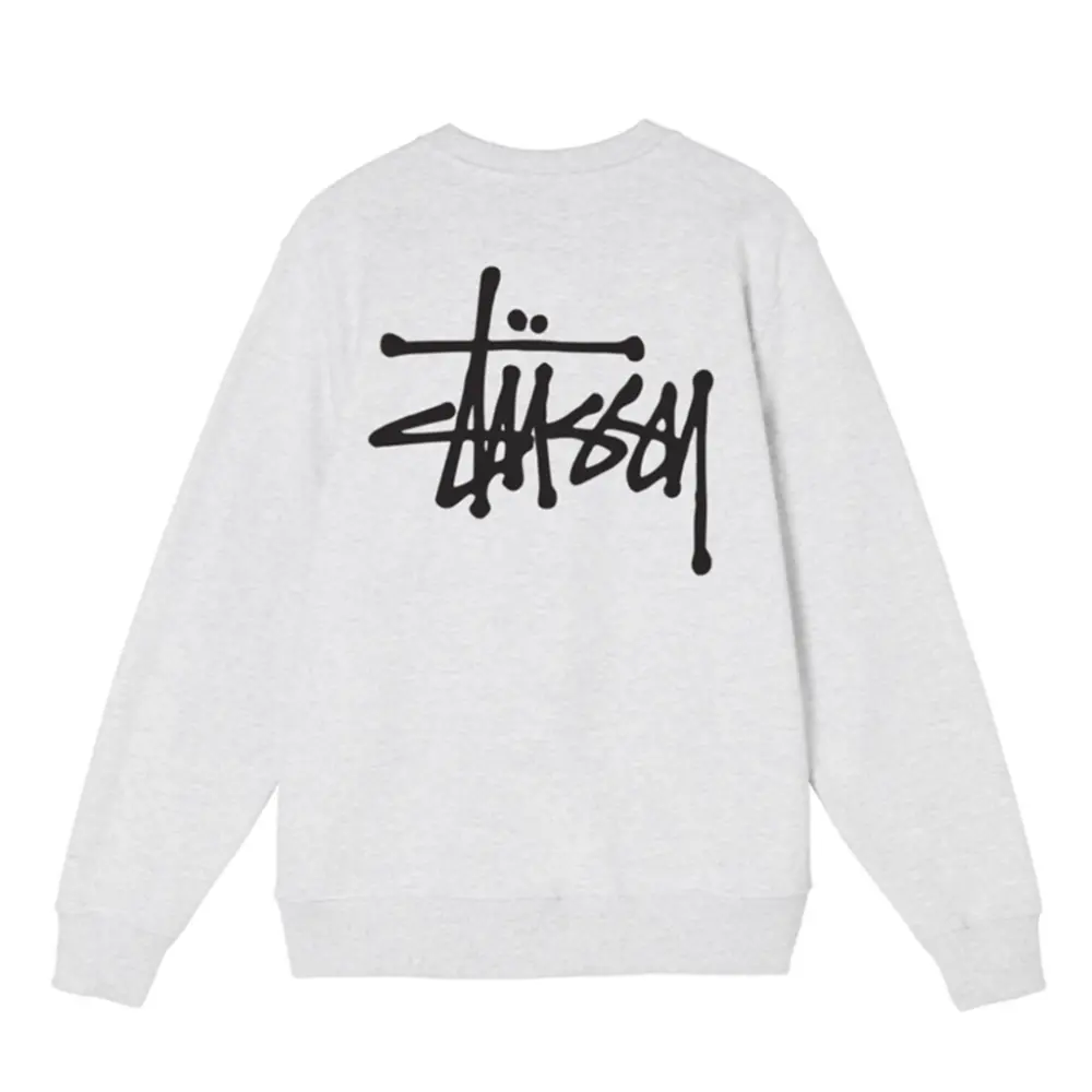Alternative view of Áo Stussy Basic Stock Crew Grey