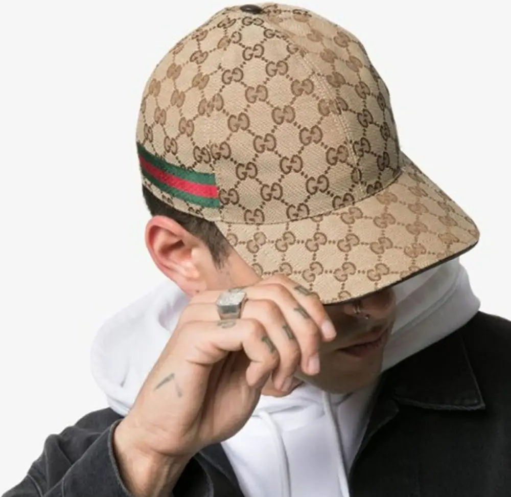 Mũ Gucci Original GG Web ‘Beige’ 200035-KQWBG-9791 - Ảnh 4