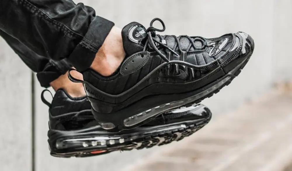 Giày Nike Supreme x Air Max 98 ‘Black’ 844694-001 - Ảnh 3