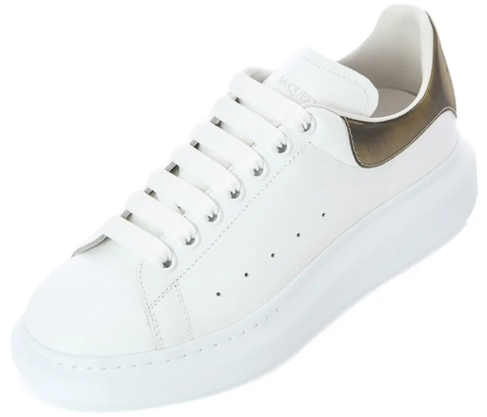 Alternative view of Giày Alexander McQueen Contrast Metallic ‘White’